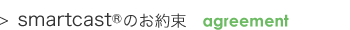 smartcast®のお約束　agreement